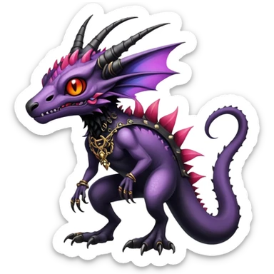Gothic badass cool complex exotic colorful aesthetic-scenery-Fakémon-creature (full body) sticker