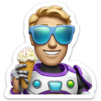 lightyear sunglasses eat icecream sticker