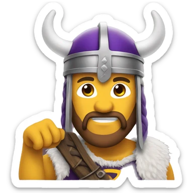 Vikings saying hi sticker