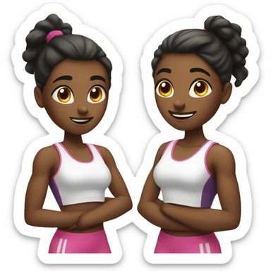 Two gym girls sticker