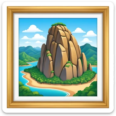 Cinematic Realistic Guatapé Rock Emoji sticker