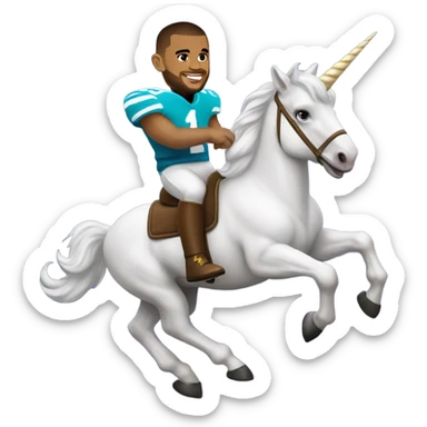 Dak Prescott riding a unicorn  sticker