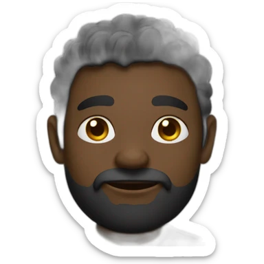 Colocho piel oscura gordo sticker