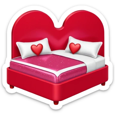 red glitter barbie dollhouse bed sticker