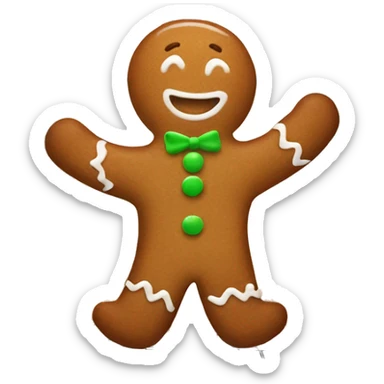 Gingerbread man in the oven  sticker