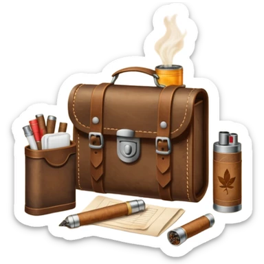 hipster tobacco kit sticker