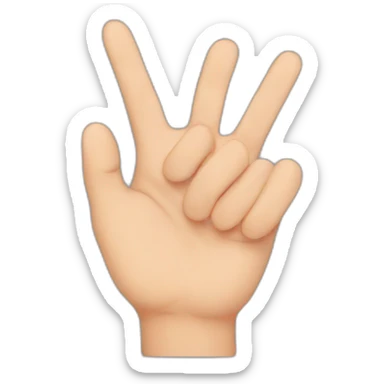 A hand doing a Korean love sign sticker