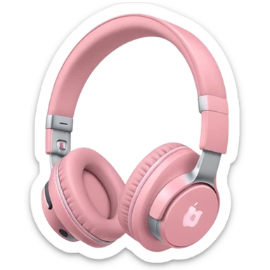 Casque bluetooth Apple rose pastel sticker
