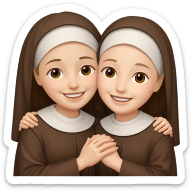Hugging carmelitan sister love sticker