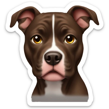 Dark brown Pitbull sticker