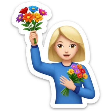 throwing bouquet sticker