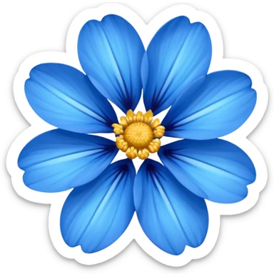 Flor azul sticker