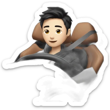 Chen Xiao driving a tesla sticker