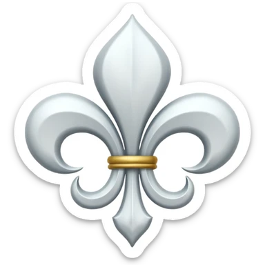 Fleur de lys blanche sticker