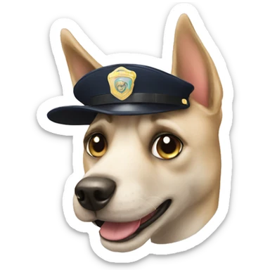 Dog police sticker