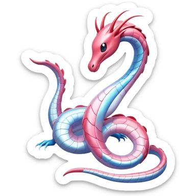 Milotic-Dragonair-Fakémon-hybrid-creature (full body)  sticker