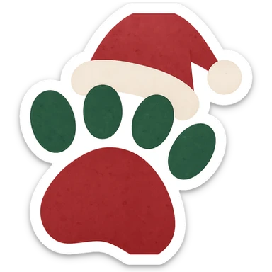 christmas paw,remove background sticker