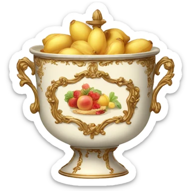 vintage rococo food sticker