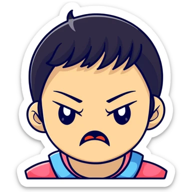 Angry girl sticker