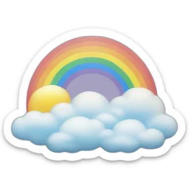 Cœur arc en ciel sticker