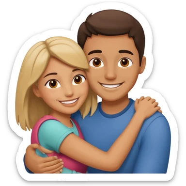 Couple hugging each other sticker