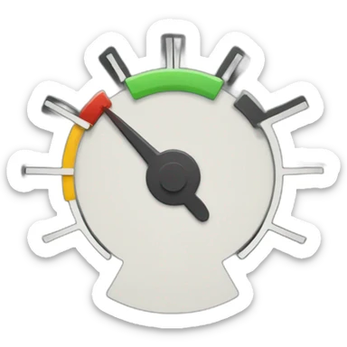 A circular gauge for electricity sticker
