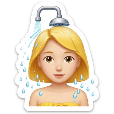 Girl is shower sticker