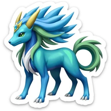 Manectric-Suicune-Zygarde-fusion-hybrid-creature  sticker