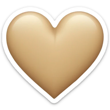 Beige heart sticker