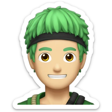 Roronoa zoro avec trois épées sticker