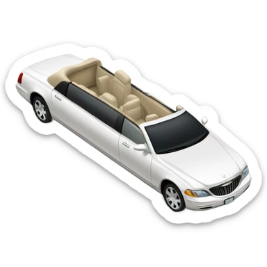 White convertible limousine sticker