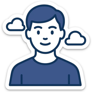 avatar icon, simple and friendly, minimal color, modern icon style sticker