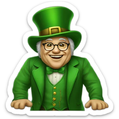 Danny Devito leprechaun sticker