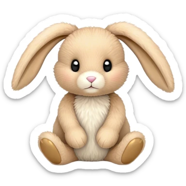 light tan bunny, jellycat stuffed animal sticker