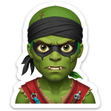 ork pirate man sticker