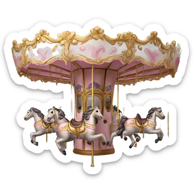 Light pink carousel  sticker