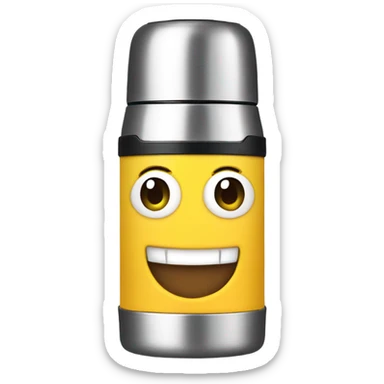 Thermos with smile sticker