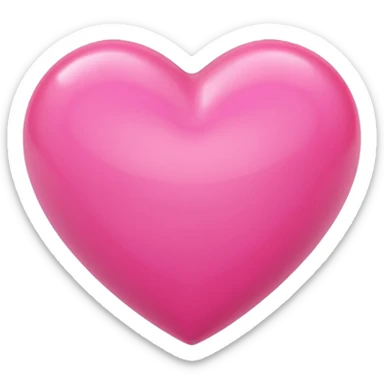 A heart that expresses a deep love for someone. With a pink style. And a 3d look sticker