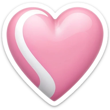 beautiful pink and white heart sticker