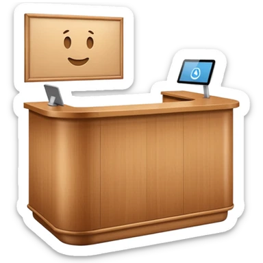 Reception desk
 sticker