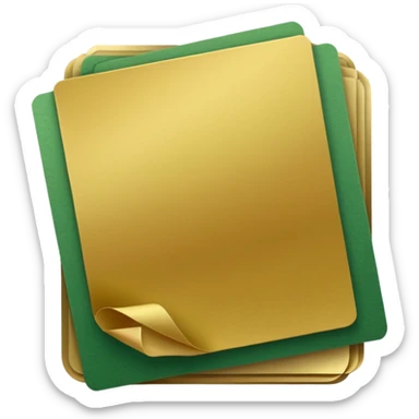documents with golden and green colours sticker