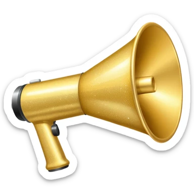 megaphone with sparkles sticker