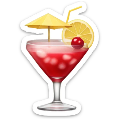 Red Cosmopolitan drink sticker