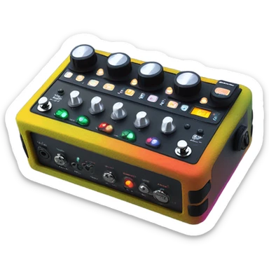 Multi effect guitar pedal sticker