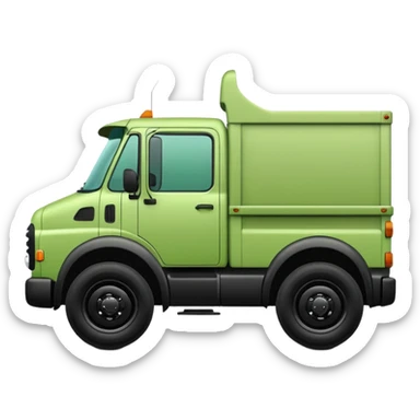 light green truck with black details sticker
