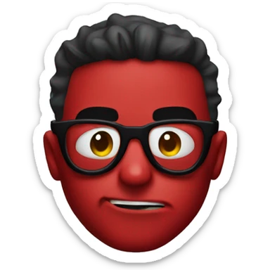 Deadpool with glasses  sticker