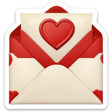 Love letter envelope sticker