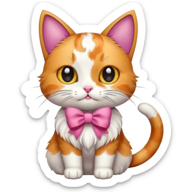 Gato con lazo  sticker