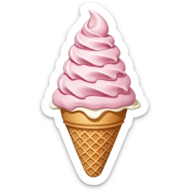Sorvete rosa e branco sticker