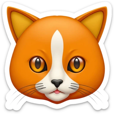 Kedi şeklinde Gülen bir yüz sticker